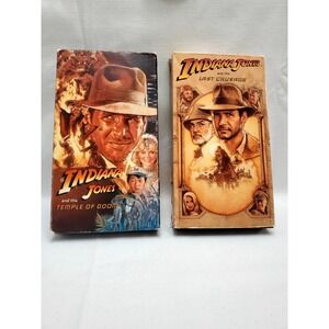 2 INDIANA JONES Movies on VHS Movie "TEMPLE OF‎ DOOM & LAST CRUSADE"